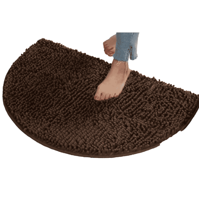 MesaSe Bathroom Rugs Strong Water Absorption Bathroom Decor Large Particle Pile Mat Shower Mat Dark