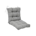 thumbnail image 4 of Cojín para silla mecedora con respaldo y lazos, color sólido, antideslizante, de poliéster, para sillón reclinable, cocina, interior gris, 4 of 8