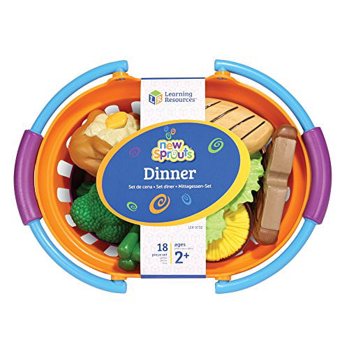 NEW Learning Resources New Sprouts Dinner Foods Basket 17 Pieces FREE SHIPPING 