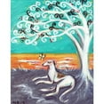 thumbnail image 2 of CafePress - Greyhound Spiritual Tree Sherpa Fleece Throw Blank - Sherpa Fleece Throw Blanket 60" x 50", 2 of 5