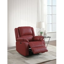 ACME Zuriel Motion Rocker Recliner in Red Synthetic Leather