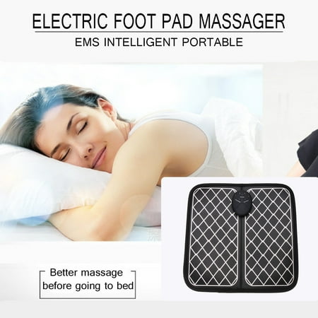 EMS Foot Massage Pad Portable Shiatsu Foot Massager Machine Electric Deep Kneading Mat Rechargeable 6
