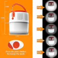 thumbnail image 3 of Dww-usb Rechargeable Lantern - Portable Led Solar Camping Lantern Security Flashlight Waterproof Search Light For Hiking, Fishing, Power Outages (whit, 3 of 4