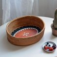 thumbnail image 5 of Cesta de frutas de ratán, cesta de almacenamiento, suministros de almacenamiento de cocina, mesa A, 5 of 5