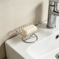 thumbnail image 5 of Less Soggy Soap SomWiBe Drain Soap Dish, Metal Soap Holder Tray with Airflow Grid for Bathroom Sink, Shower, Countertop, 5 of 8