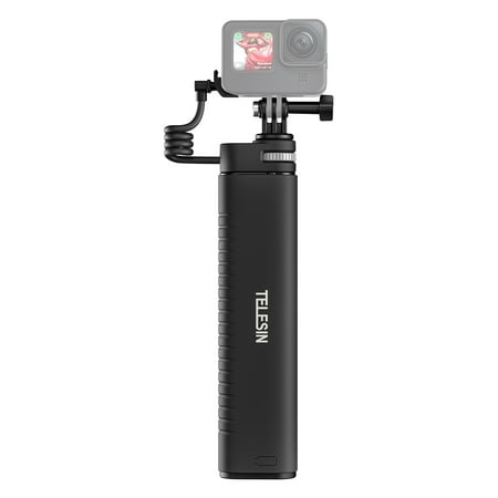 TELESIN TE-CSS-001 Rechargeable Selfie Stick QC/PD3.0 fast charging Power Selfie Stick 90CM Telescoping Selfie Pole with 1/4 Inch Screw