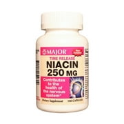 Major Niacin Tr 250Mg CAPS Niacin-250 Mg Green/Clr/Yel 100 Caps Upc 309040629609