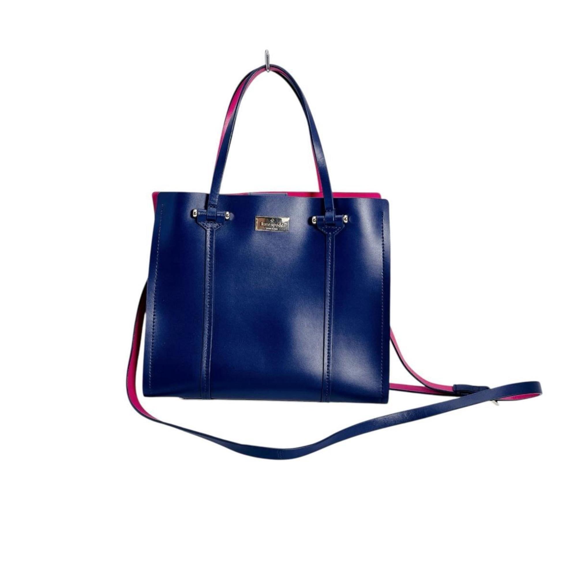 Pre-Owned Kate Spade Handbag 2WAY Bag Elodie Arbor Small Leather Blue x Pink (Good)