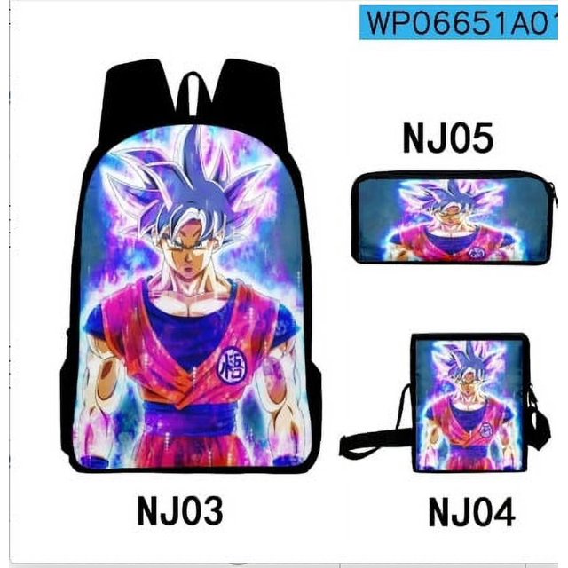 Anime Dragon Ball Backpack, Schoolbag Three-piece-ZJKDGJKJ