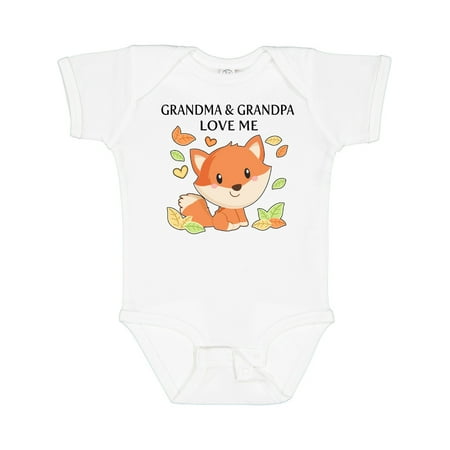 

Inktastic Grandma and Grandpa Love Me- Little Fox Gift Baby Boy or Baby Girl Bodysuit