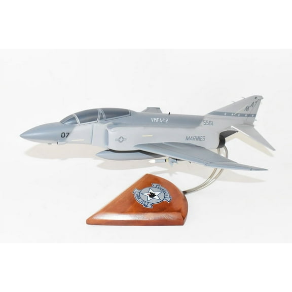 VMFA-112 Cowboys F-4 Model, 1/42 (18") Scale, Mahogany, Marines, Fighter