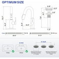thumbnail image 4 of Bathroom Sink Faucet with Pull Down Sprayer, Brushed Nickel Single Handle Pull Out Faucet with Pop-Up Drain, 1 or 3 Hole Laundry Bar Basin Faucet with Deck Plate, 4 of 15