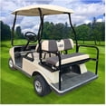 thumbnail image 6 of 10L0L Golf Cart Front + Rear Seat Cover Set for EZGO TXT RXV & Club Car DS 4 Passenger Models,Breathable Washable Polyester Mesh Cloth Seat Cover-Gray Beige (S+XS), 6 of 7