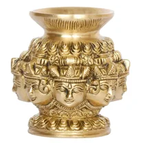 brass asthalakshmi kalash/ lota with 8 lakshmi for pooja /home décor