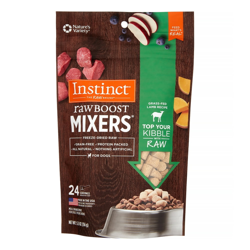 Instinct Freeze Dried Raw Boost Mixers Grain Free Grass Fed Lamb Recipe