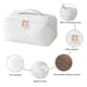 thumbnail image 1 of Difusor De Aceite Esencial Bolsa de cosméticos de PU Caja de maquillaje a cuadros de gran capacidad para regalos de vacaciones (Blanco) Sywqhk Cuidado Belleza, 1 of 9