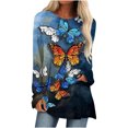 thumbnail image 1 of Camisas informales de manga larga para mujer, jersey, túnica suelta, blusa estampada con cuello redondo Fridja hkj3579, 1 of 5