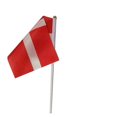 thumbnail image 4 of 100pcs Denmark Hand Held Shake Small Flag 14x21cm Polyester Denmark Hand Waving Flag With Plastic Flagpole For Decoration, 4 of 5