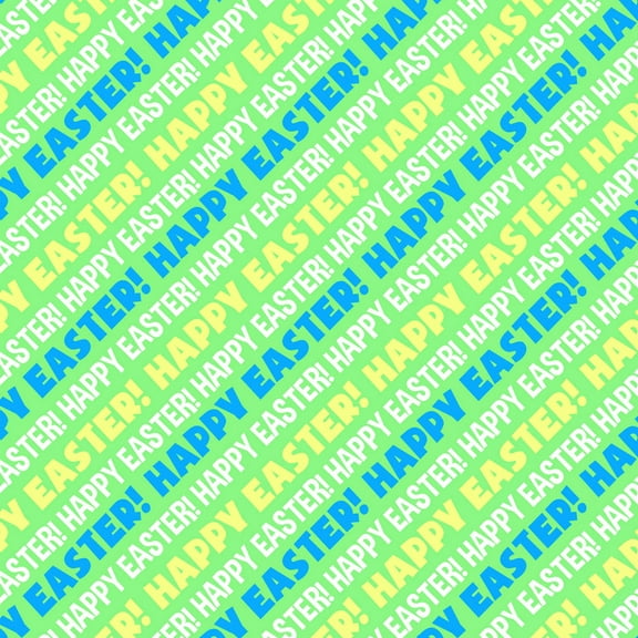 Happy Easter Green Blue Yellow Premium Gift Wrap Wrapping Paper Roll
