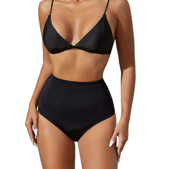 3 Packs Women's Period Underwear High Waist Swimwear Four Layer Leak Proof Absorbent Menstrual Swim Bottoms Cycle Swim Briefs Panties L Black