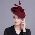 thumbnail image 3 of Sombrero para mujer, para cóctel, de té, Derby de , , diadema para niñas y mujeres, diadema para fotografía, , ROJO Hugo sombrero tocado, 3 of 7