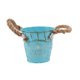thumbnail image 5 of Cubo de flores de metal, versátil, para decoración de fiestas, decoración del hogar, maceta, jarrón de metal para patios, balcones, oficinas, casas de Azul, 5 of 9
