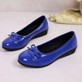 thumbnail image 4 of Xfvqtps Womens Flats with Bow Round Toe Leather Comfortable Shoes for Fall Winter Casual Wear Versatile Colors Height Enhancing Blue, 4 of 9