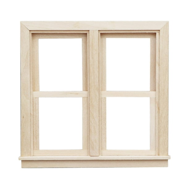 Casa de muñecas miniatura de madera con ventana para muñecas, muebles para el hogar, artesanía, adorno en miniatura Estilo B
