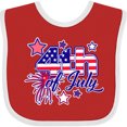 thumbnail image 3 of Inktastic 4th of July Fireworks Stars and American Flag Boys or Girls Baby Bib, 3 of 4