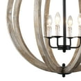 thumbnail image 4 of Y-Decor  Capoli Neutral Finish Wood 4-loght Orb Chandelier, 4 of 5