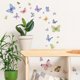 thumbnail image 3 of Pegatinas de pared de mariposas de acuarela fresca, calcomanías de pared de fondo para sala de estar y dormitorio, decoración de habitación infantil, 3 of 5