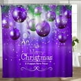 thumbnail image 2 of Halloween Decorations Outdoor Merry Christmas Shower Curtains For Bathroom Polyester Fabric Winter Snow Xmas Tree Shower Curtain Set Machine Washable Bathroom Decor, 2 of 6