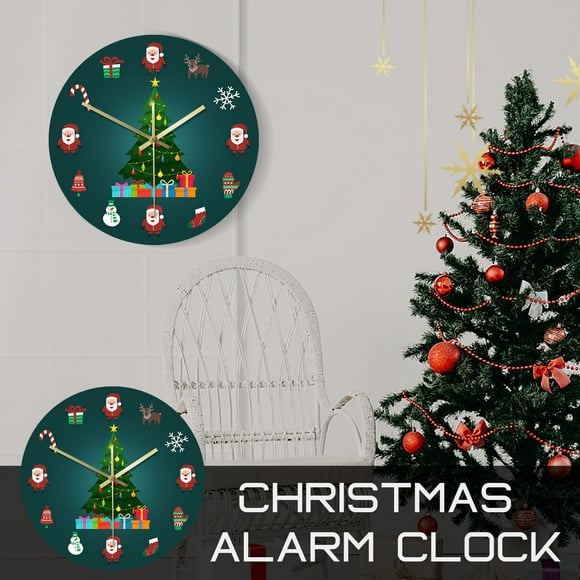 TopLLC Wall Clocks Modern Style Clocks Add Color To Your Christmas With A Very Festive Home Clock Make You Aware Time Creative Home Decor on Clearance