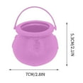 thumbnail image 3 of OAVQHLG3B 6 Pcs Halloween Mini Plastic Cauldron Kettle Witch Cauldron Pot Buckets with Handle Novelty Candy Boiler Halloween Pot Party Favors, 3 of 5