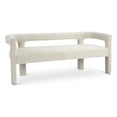 thumbnail image 2 of Meridian Furniture Athena Cream Velvet Bench, 2 of 23
