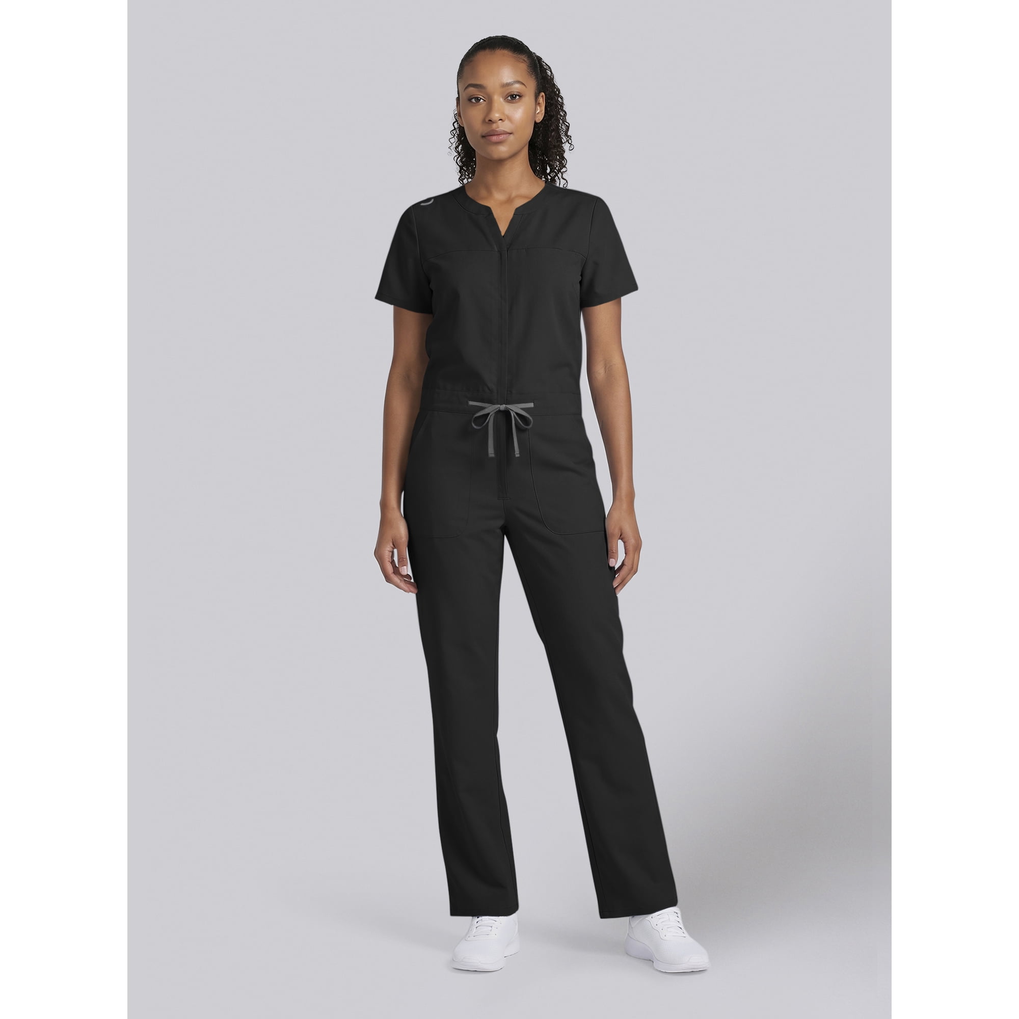 Scrubstar Ultimate Women’s Antimicrobial Drawstring Straight Leg Scrub Jumpsuit, Sizes XS–2XL