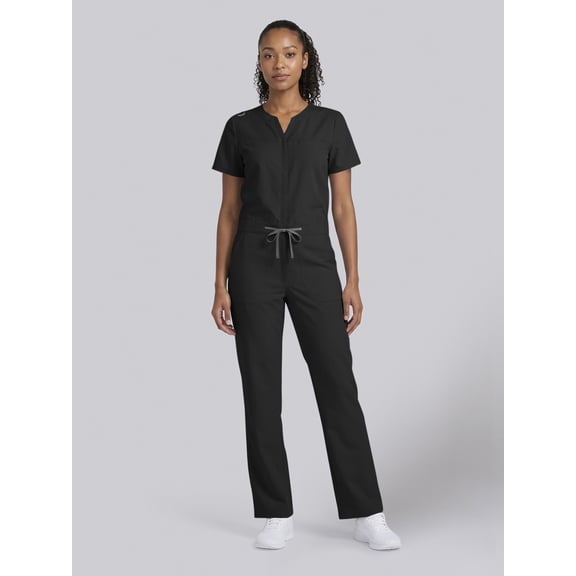 Scrubstar Ultimate Women’s Antimicrobial Drawstring Straight Leg Scrub Jumpsuit, Sizes XS–2XL