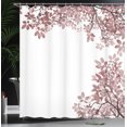 thumbnail image 3 of Ambesonne Leaves Shower Curtain, Broad Leaves Close-up Motif, 69"Wx84"L, Pale Maroon, 3 of 4