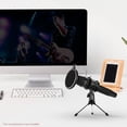 thumbnail image 2 of Mini Desktop Microphone Stand + Shock Mount Mic Holder + Pop Filter Kit for Studio Recording Online Broadcasting Chatting Singing Meeting, 2 of 6