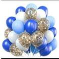 thumbnail image 1 of Nvzi Globos, 30 piezas de globos de confeti de 12 pulgadas y globos de látex morado y rosa metálico con cinta, baby shower, decoraciones para fiestas de bodas, O, 1 of 4