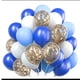 thumbnail image 1 of Nvzi Globos, 30 piezas de globos de confeti de 12 pulgadas y globos de látex morado y rosa metálico con cinta, baby shower, decoraciones para fiestas de bodas, O, 1 of 4