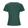 thumbnail image 4 of Hvyesh Women's Summer Scoop Neck Short Sleeve T-Shirts Ribbed Knit Slim Fitted Casual Tight Top, 4 of 4
