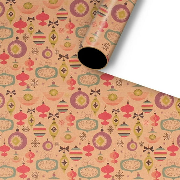 Christmas Wrapping Paper Christmas Elements Collection Single-Sided Wrapping Paper Plaid Barn-Moose And Other Patterns-70cmX50cm