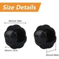 thumbnail image 2 of 4 Pack Self-adhesive Flower Drawer Knobs Cupboard Drawer Knobs No Drill Handles For Kitchen Bathroom Mirror (black), 2 of 5