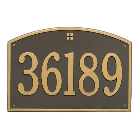 Whitehall Products 1-Line Personalized Address Wall Plaque in Oil Rubbed Bronze