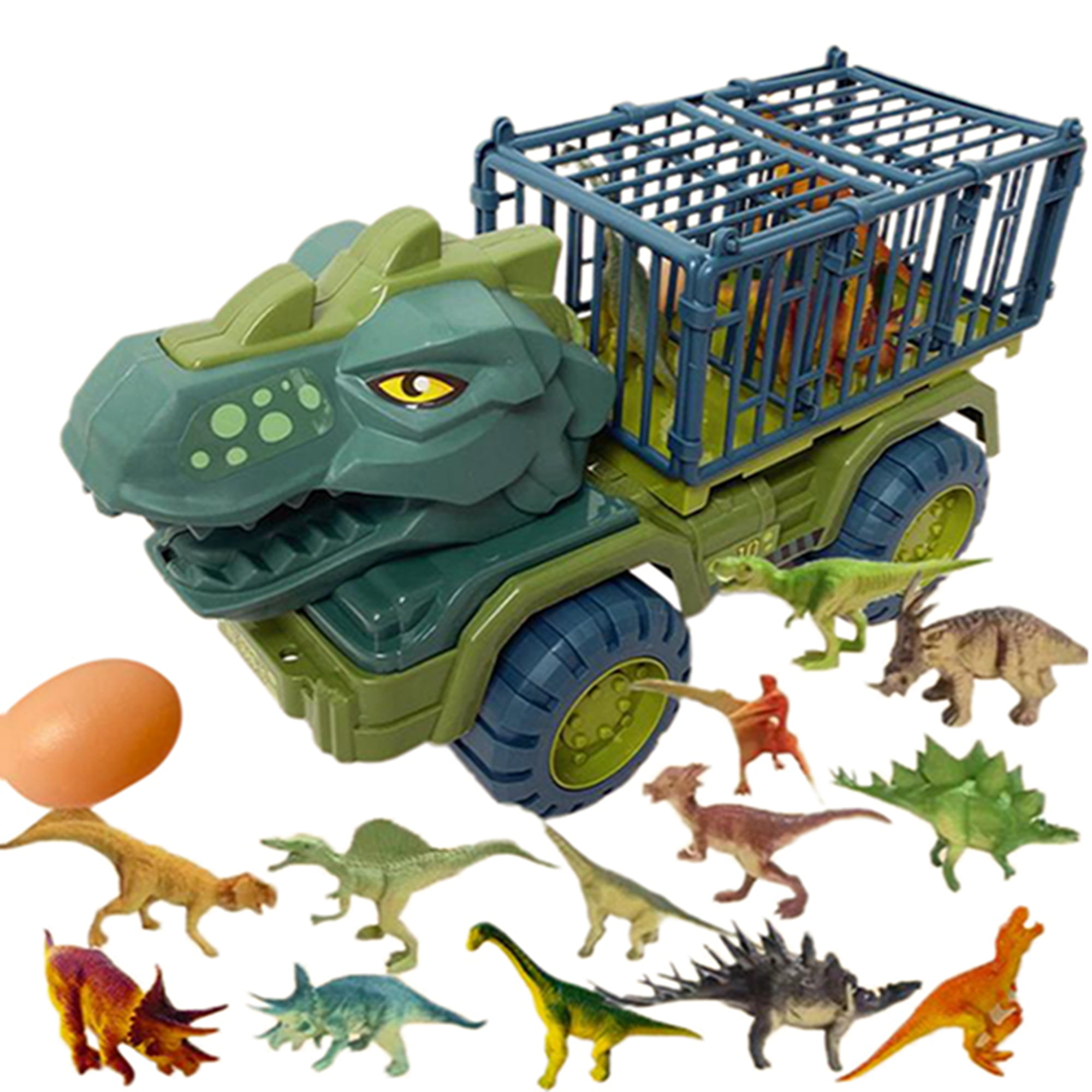 Car Toy Dinosaurs Transport Car Carrier Truck Toy Pull Back Vehicle _wy 