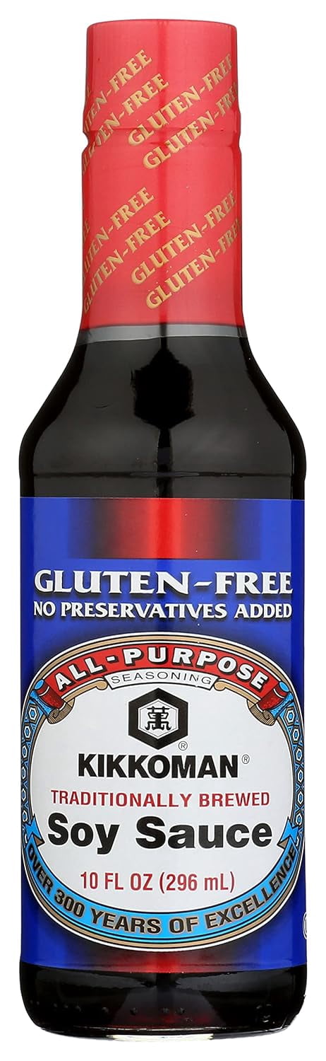 Kikkoman Soy Sauce Gluten-Free 10 Oz Pack of 6-9615868055