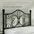 thumbnail image 6 of Sha Cerlin Twin Size Metal Platform Bed Frame with Victorian Vintage Butterfly Headboard&Footboard, Black, 6 of 8
