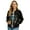 Butterfly Rose Moon, variant on Xixirimido Women's Casual Jacket Lightweight Bomber Jackets with Pockets Windbreaker Zip-up Varsity Jackets Fall Outerwear, Boho Floral Hearts, Medium