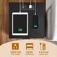 thumbnail image 5 of VECELO Nightstand with Charging Station & 1 Drawers, Modern End Side Table with Open Storage for Bedroom Living Room Office, Black, 5 of 7